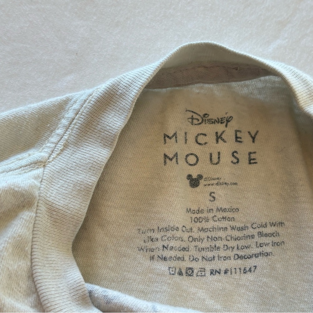 Disney | Mickey Mouse “Cheese Guide” Graphic Tee | 100% Cotton | S - Picture 6 of 7
